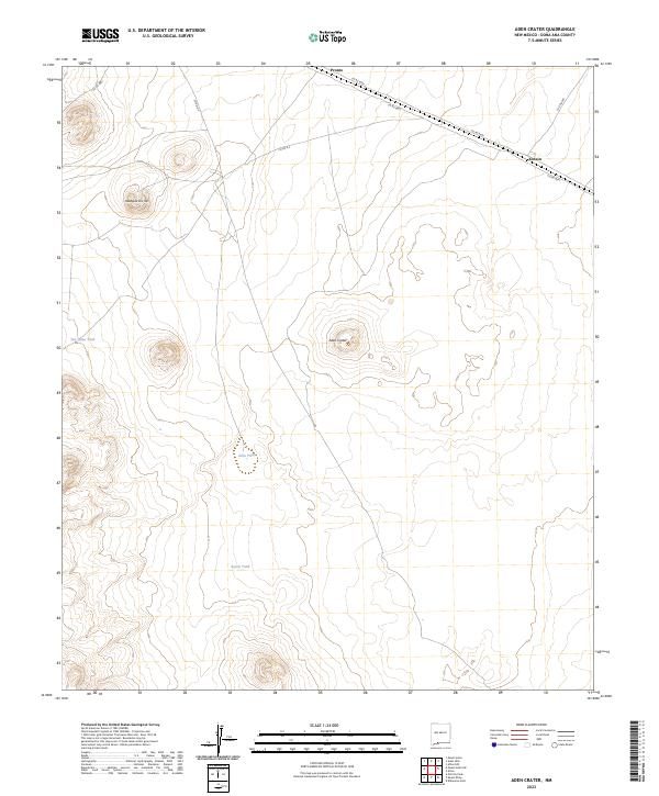 Aden Crater topographic map thumbnail