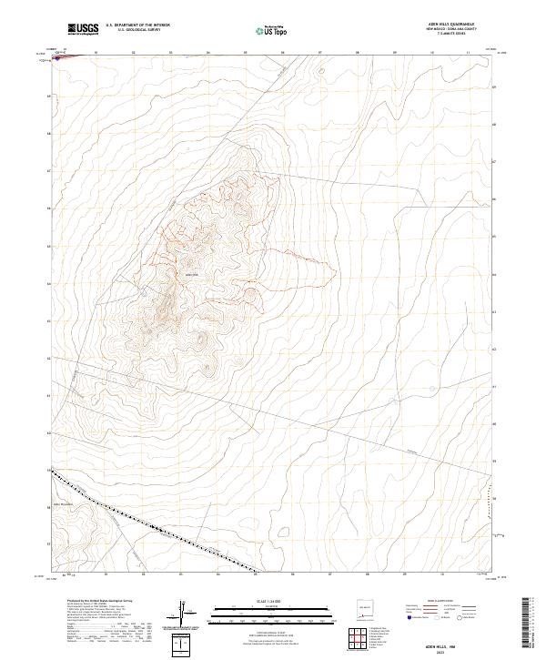 Aden Hills topographic map thumbnail
