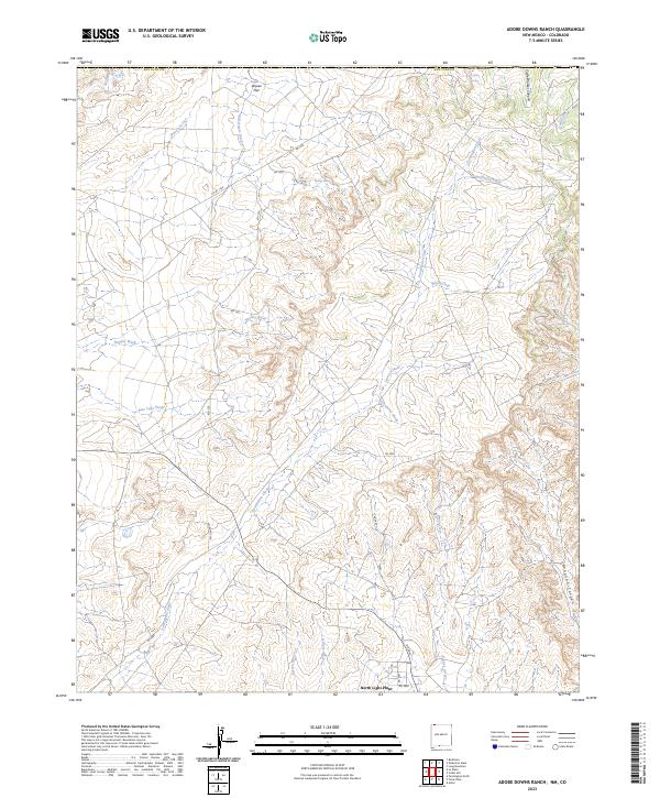 Adobe Downs Ranch topographic map thumbnail
