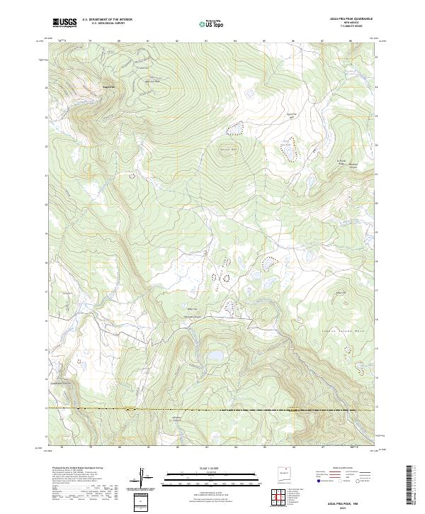 Agua Fria Peak topographic map thumbnail