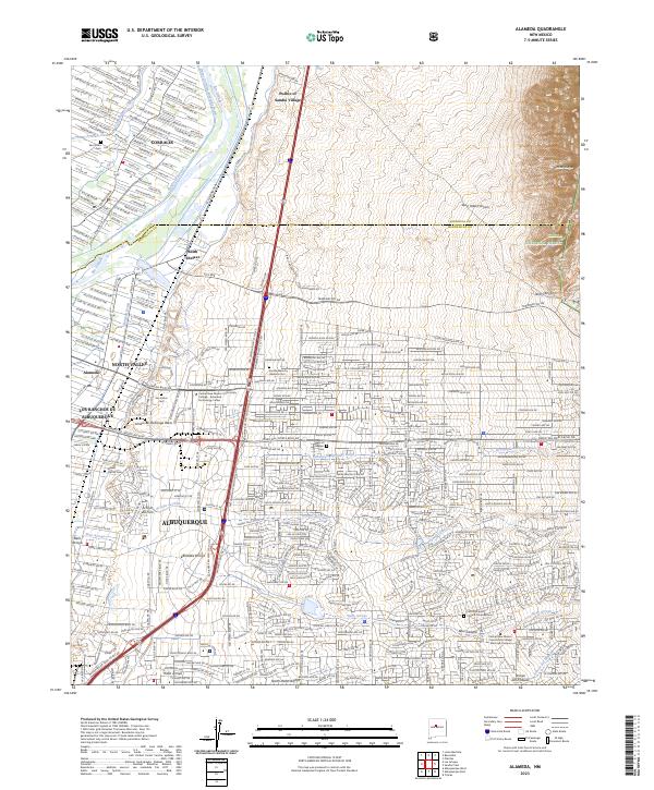 Alameda topographic map thumbnail