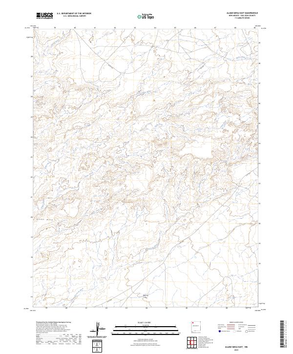 Alamo Mesa East topographic map thumbnail