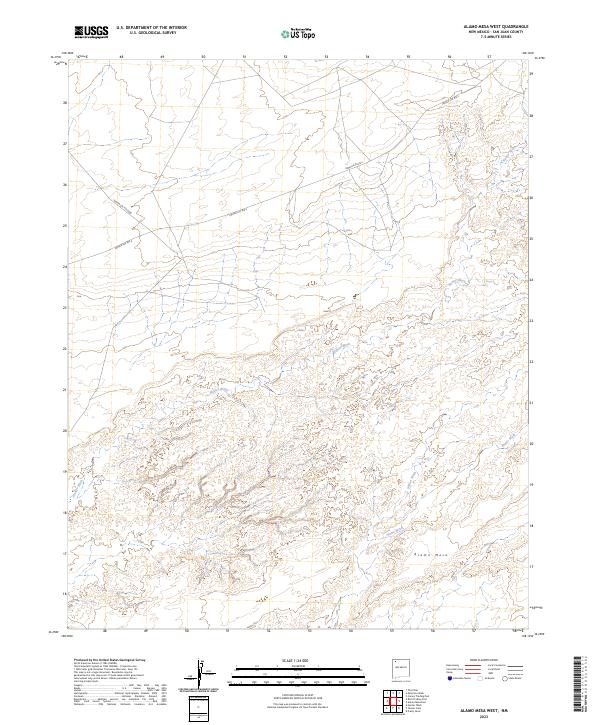 Alamo Mesa West topographic map thumbnail