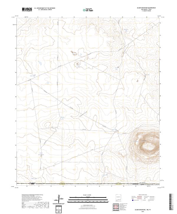 Alamo Mountain topographic map thumbnail