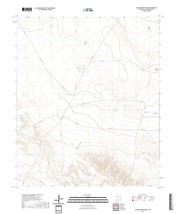 Alamo Mountain NE topographic map thumbnail