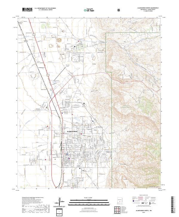 Alamogordo North topographic map thumbnail