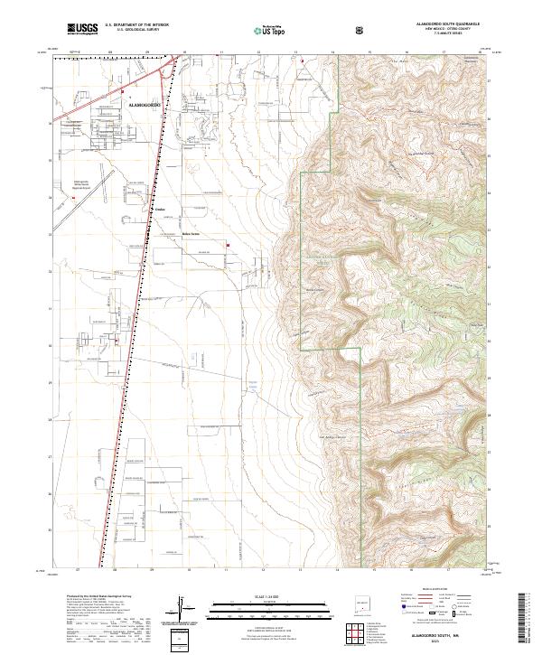 Alamogordo South topographic map thumbnail