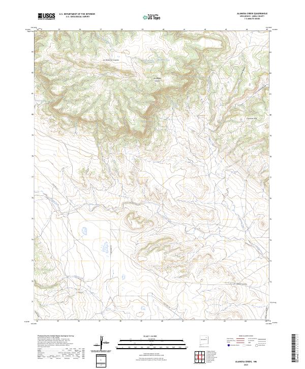Alamosa Creek topographic map thumbnail