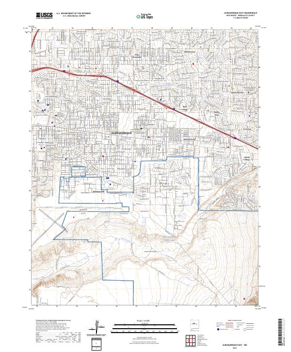 Albuquerque East topographic map thumbnail
