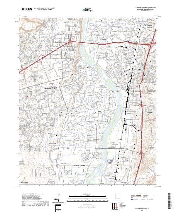 Albuquerque West topographic map thumbnail