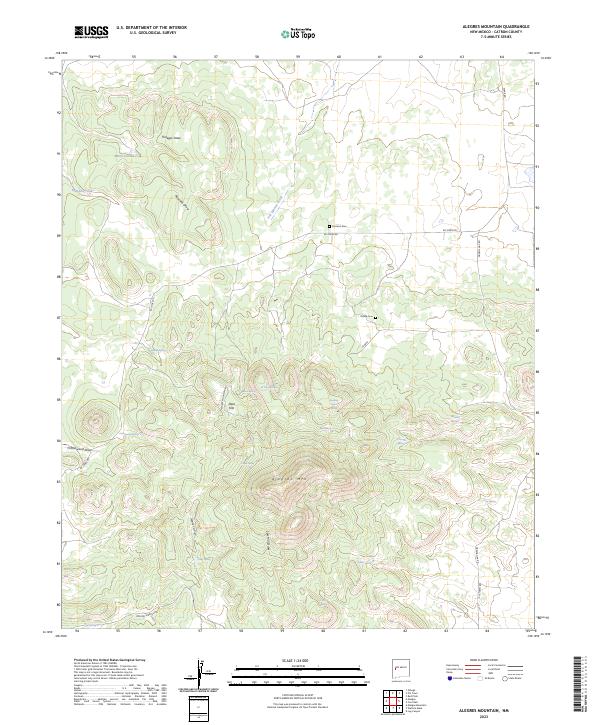 Alegres Mountain topographic map thumbnail