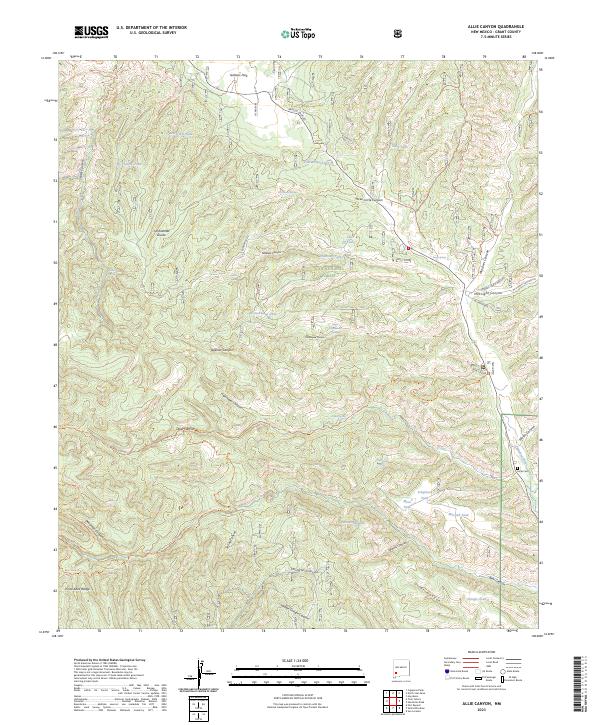 Allie Canyon topographic map thumbnail