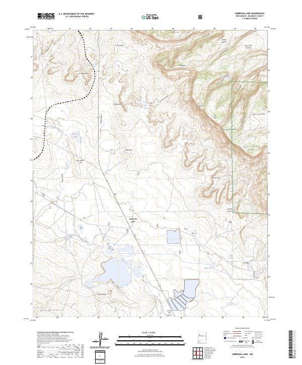 Ambrosia Lake topographic map thumbnail