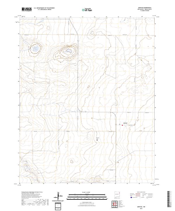 Amistad topographic map thumbnail