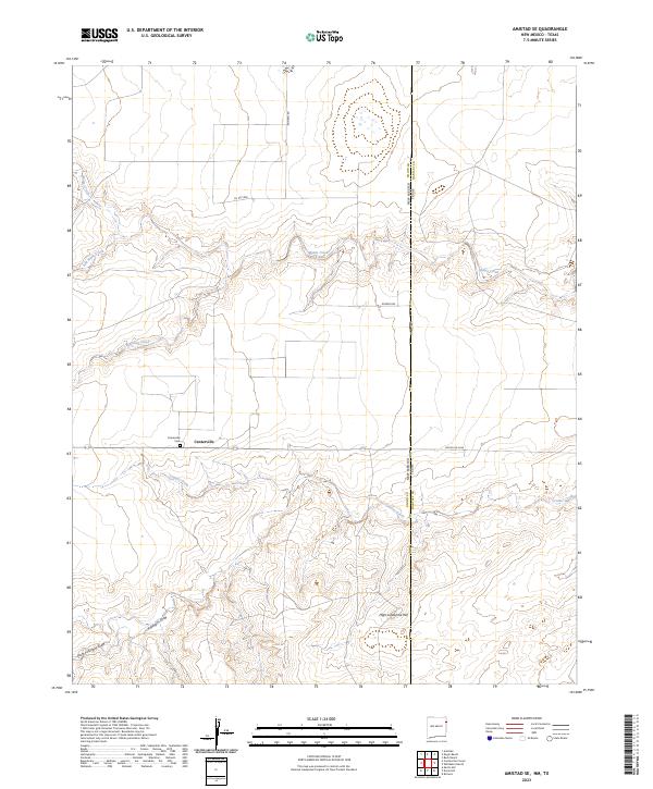 Amistad SE topographic map thumbnail