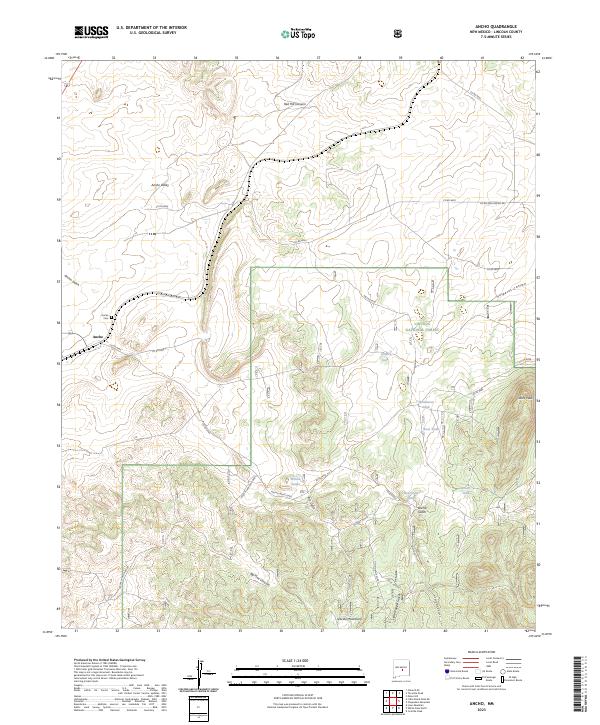 Ancho topographic map thumbnail