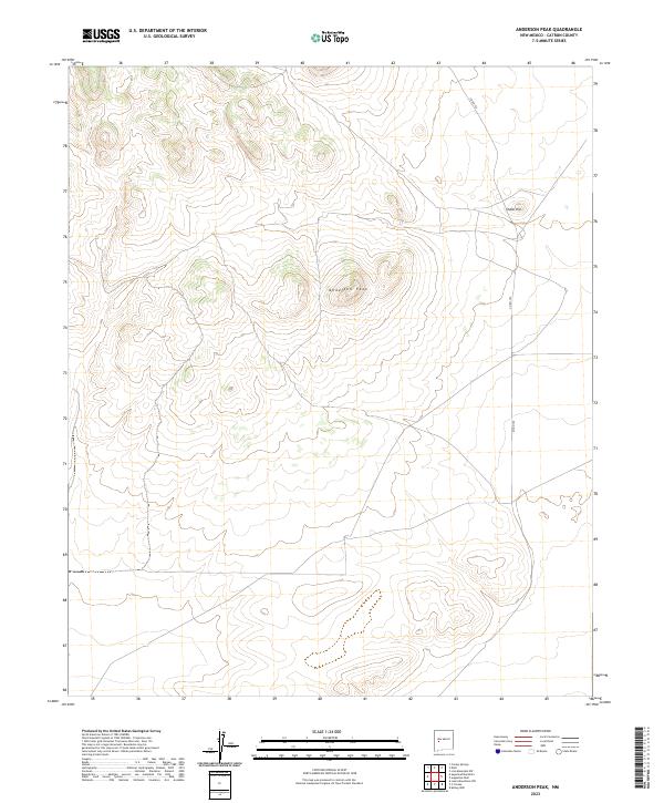 Anderson Peak topographic map thumbnail