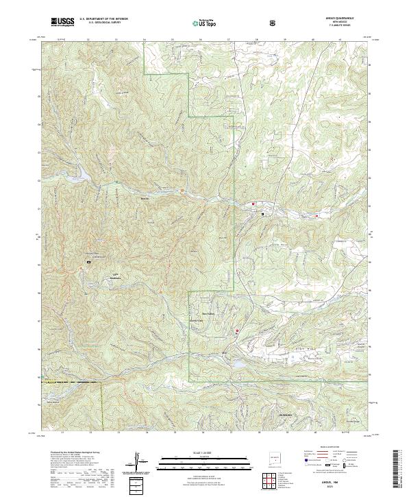Angus topographic map thumbnail