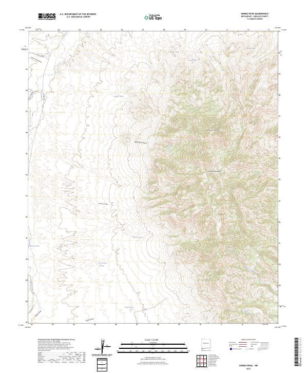 Animas Peak topographic map thumbnail