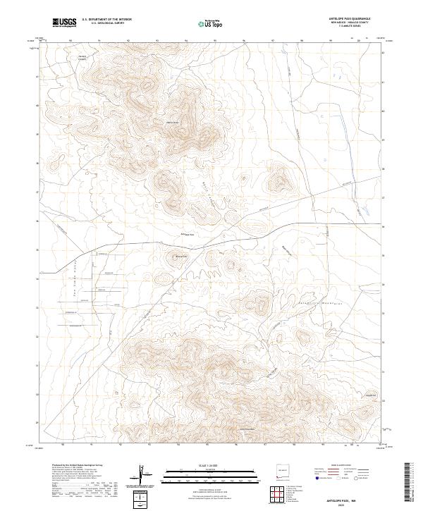 Antelope Pass topographic map thumbnail