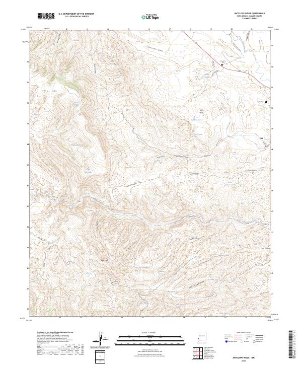 Antelope Ridge topographic map thumbnail
