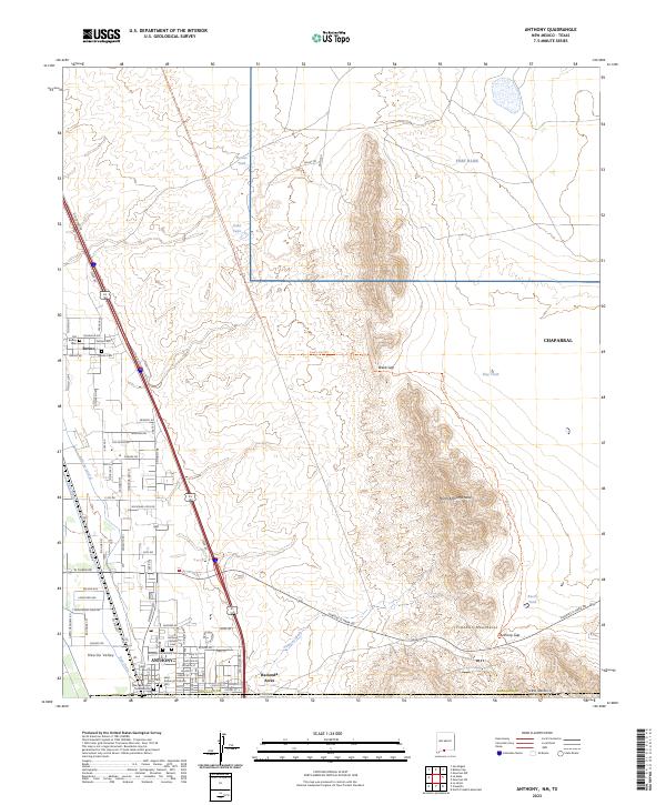 Anthony topographic map thumbnail