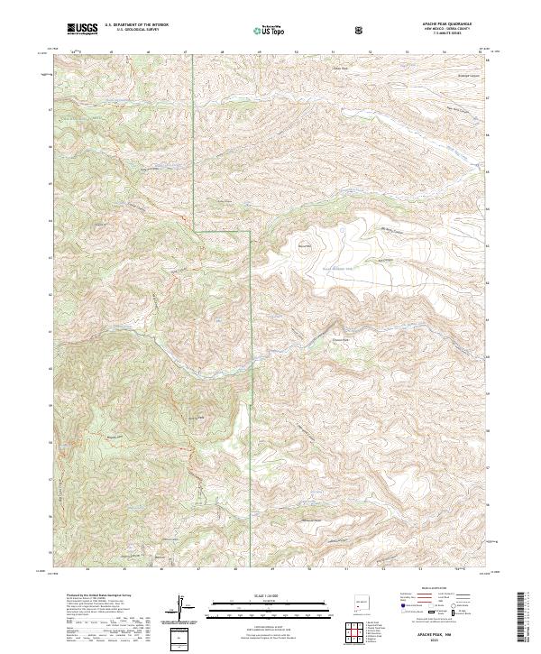 Apache Peak topographic map thumbnail
