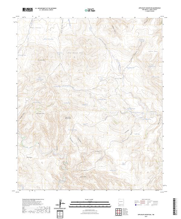 Applegate Mountain topographic map thumbnail
