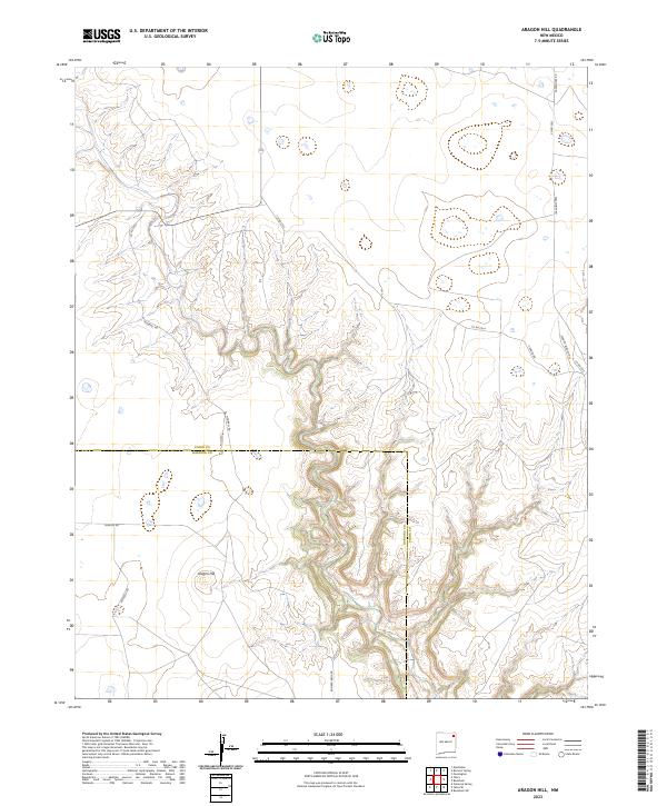 Aragon Hill topographic map thumbnail