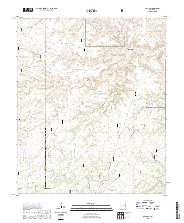 Ares Peak topographic map thumbnail