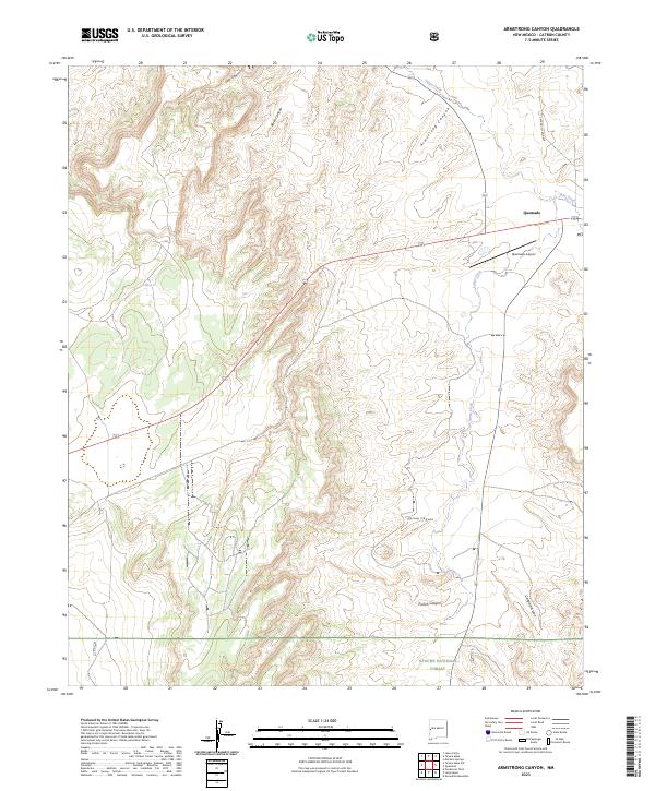 Armstrong Canyon topographic map thumbnail
