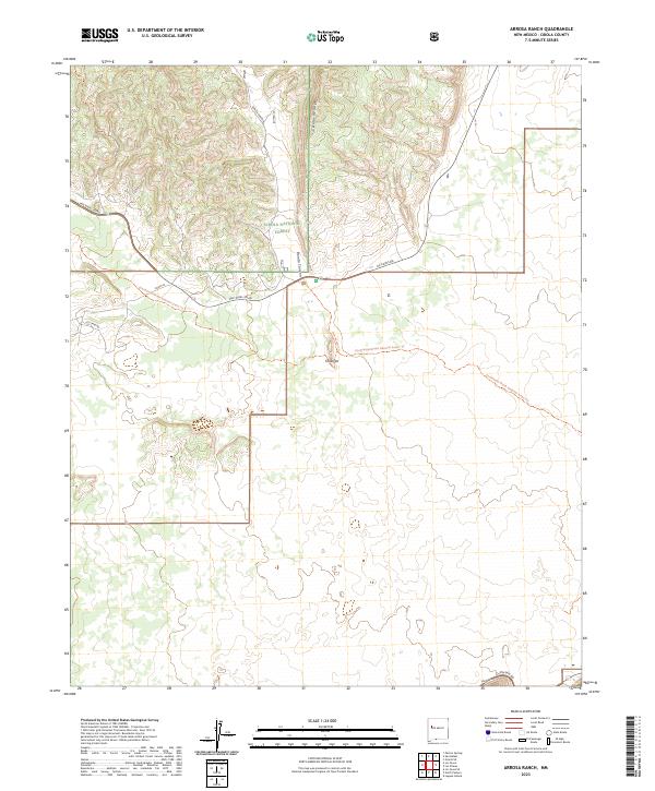 Arrosa Ranch topographic map thumbnail