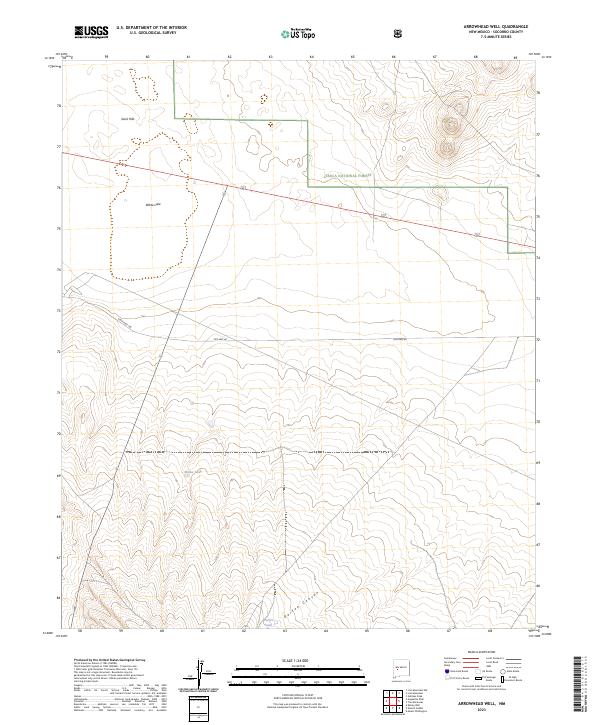 Arrowhead Well topographic map thumbnail
