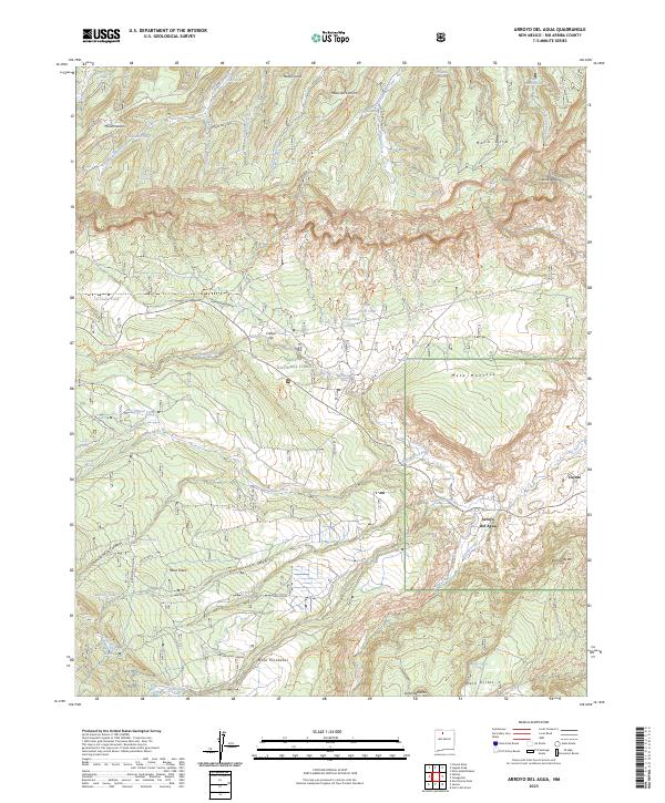 Arroyo Del Agua topographic map thumbnail