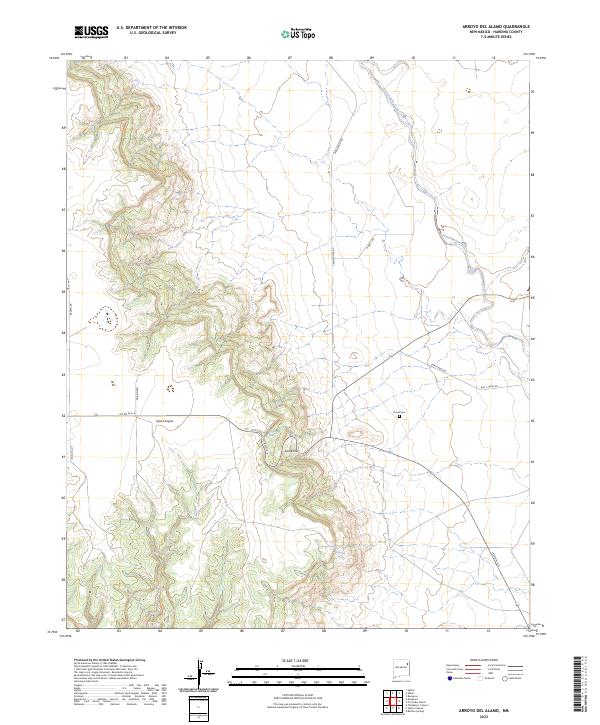 Arroyo Del Alamo topographic map thumbnail