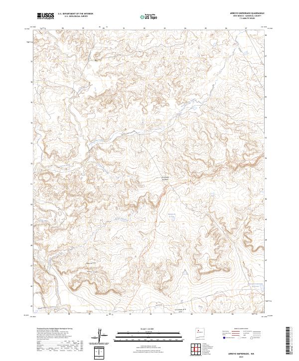 Arroyo Empedrado topographic map thumbnail
