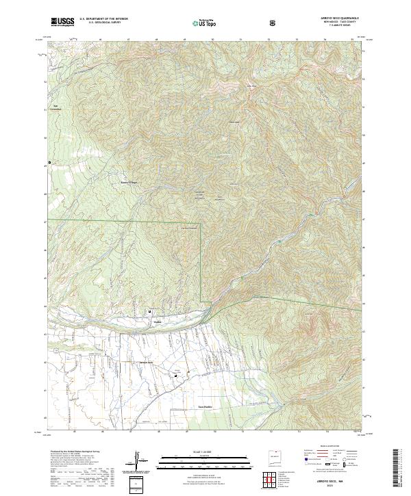 Arroyo Seco topographic map thumbnail