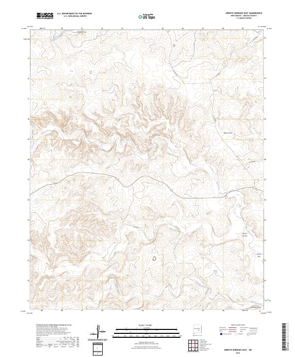 Arroyo Serrano East topographic map thumbnail