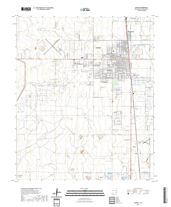 Artesia topographic map thumbnail