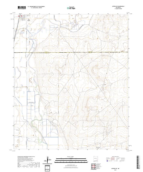 Artesia NE topographic map thumbnail