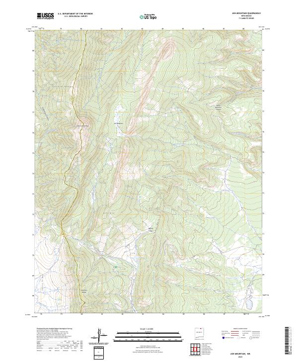 Ash Mountain topographic map thumbnail