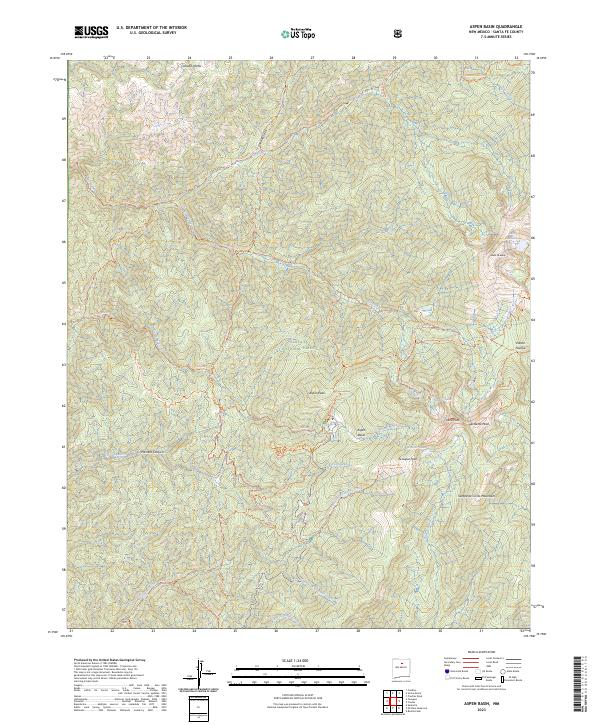 Aspen Basin topographic map thumbnail