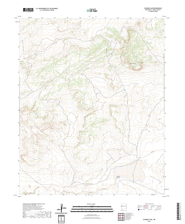 Atarque Lake topographic map thumbnail