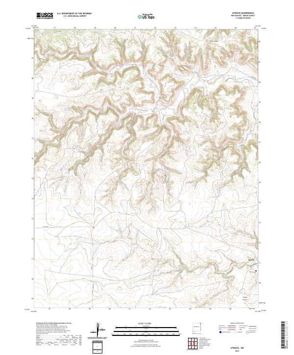 Atencio topographic map thumbnail