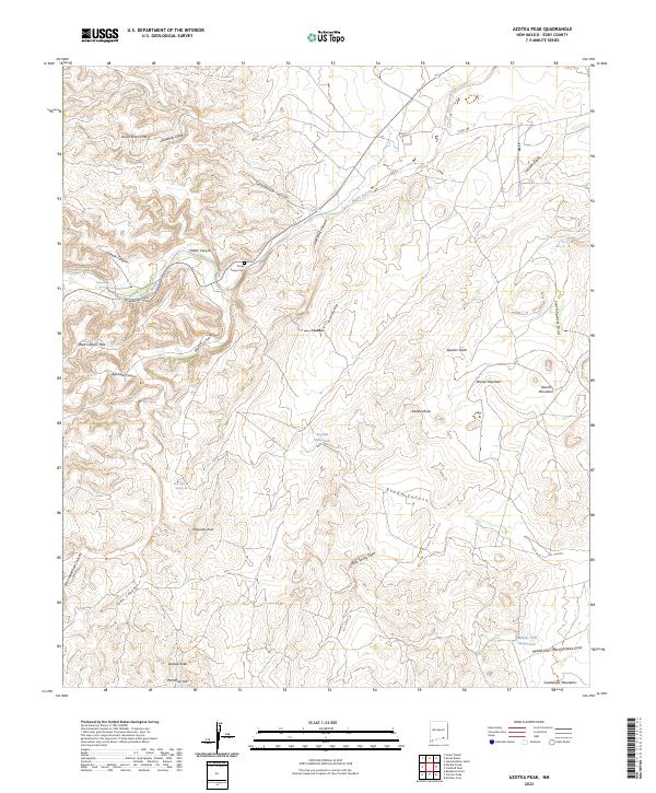 Azotea Peak topographic map thumbnail