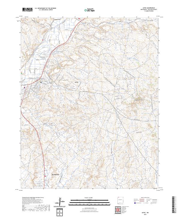 Aztec topographic map thumbnail