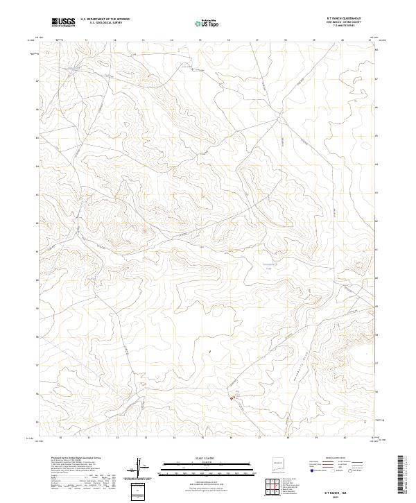 B T Ranch topographic map thumbnail