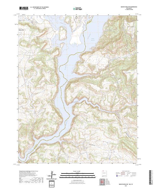 Bancos Mesa NW topographic map thumbnail