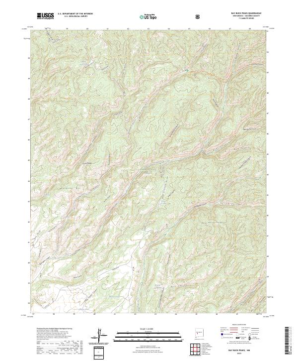 Bay Buck Peaks topographic map thumbnail