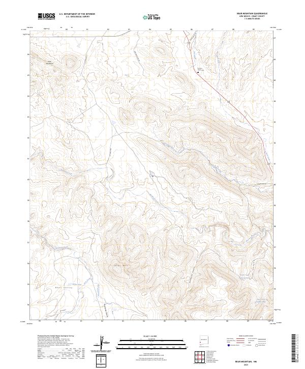 Bear Mountain topographic map thumbnail